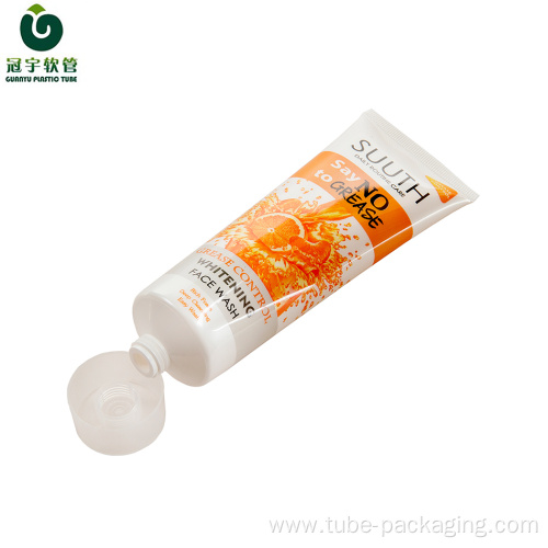 100ml cosmetic plastic tube for face clear packaging